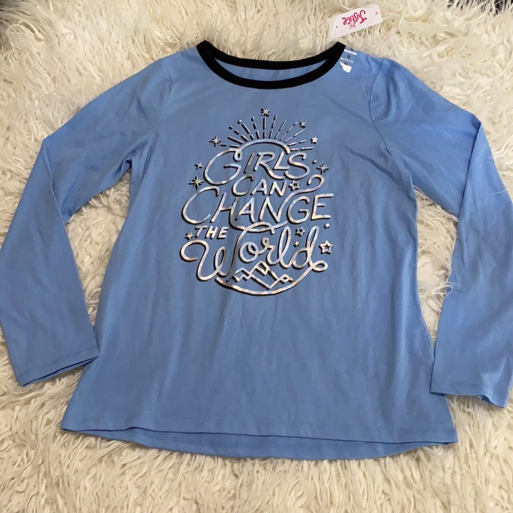 NWT Girls Justice long sleeve shirt size 12
